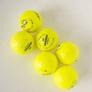 Set of‎ 6 Yellow Bridgestone 00 Lady Used Golf Balls